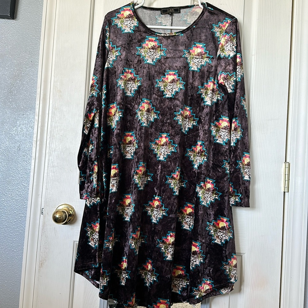 Women’s velvet western dress